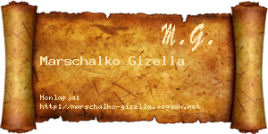 Marschalko Gizella névjegykártya