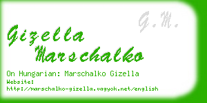 gizella marschalko business card